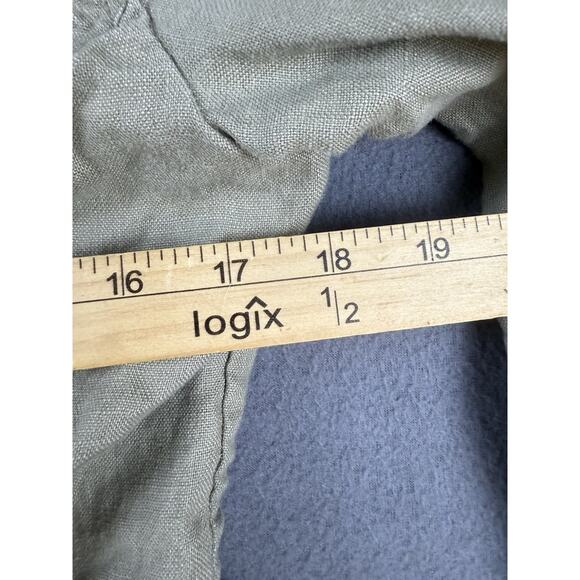 J. Jill Linen Button Sz Small Olive Green Embroidered Jacket, 100% Linen - Picture 4 of 7